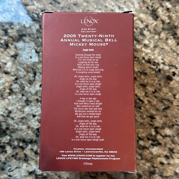 Lenox 2005 twenty ninth annual Music Bell-Mickey Mouse. - Picture 2 of 3